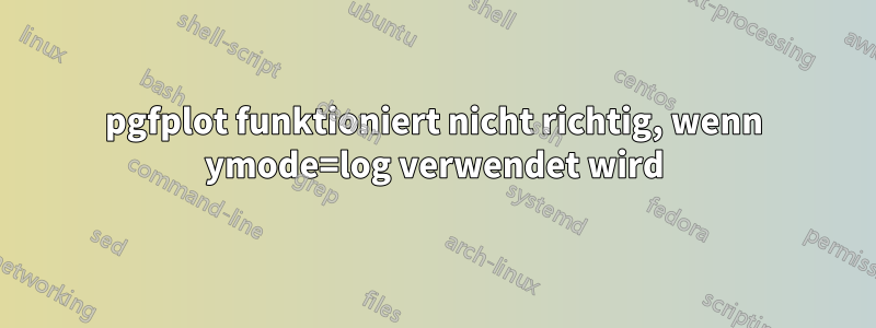 pgfplot funktioniert nicht richtig, wenn ymode=log verwendet wird