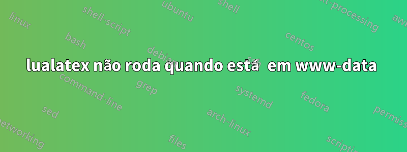 lualatex não roda quando está em www-data