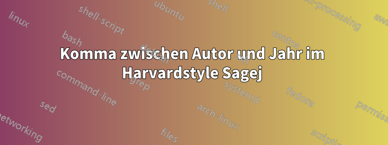 Komma zwischen Autor und Jahr im Harvardstyle Sagej