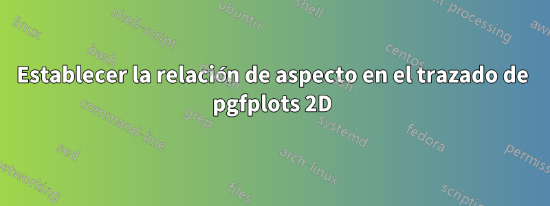 Establecer la relación de aspecto en el trazado de pgfplots 2D