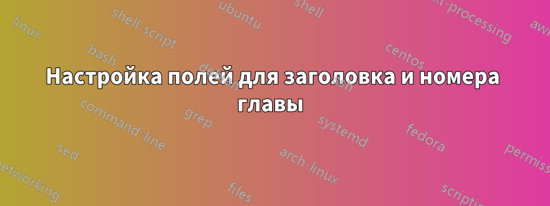 Настройка полей для заголовка и номера главы 