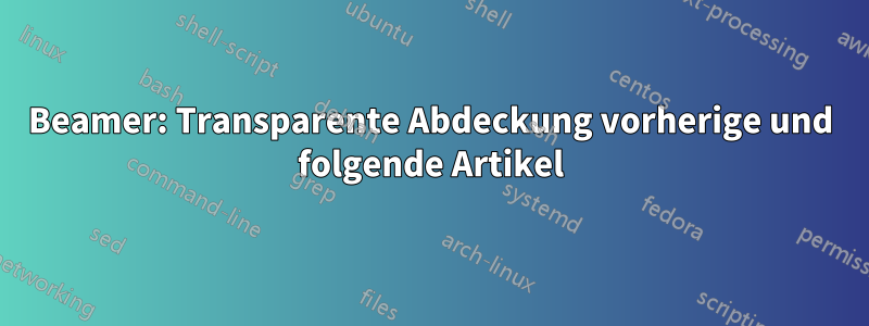 Beamer: Transparente Abdeckung vorherige und folgende Artikel