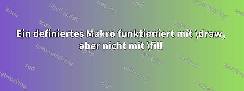 Ein definiertes Makro funktioniert mit \draw, aber nicht mit \fill