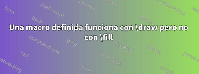 Una macro definida funciona con \draw pero no con \fill