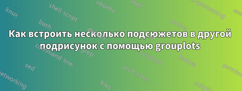 Как встроить несколько подсюжетов в другой подрисунок с помощью grouplots