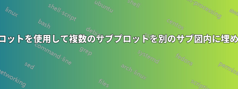 グループロットを使用して複数のサブプロットを別のサブ図内に埋め込む方法