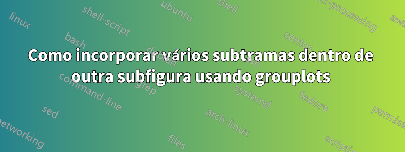 Como incorporar vários subtramas dentro de outra subfigura usando grouplots