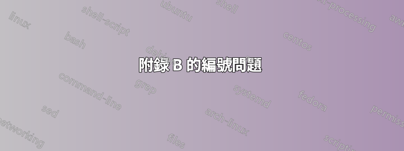 附錄 B 的編號問題
