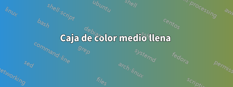 Caja de color medio llena