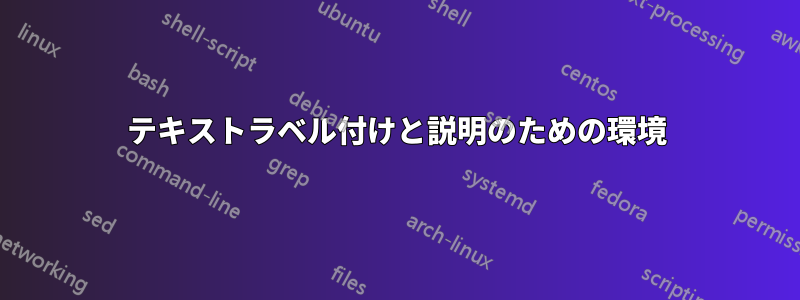 テキストラベル付けと説明のための環境