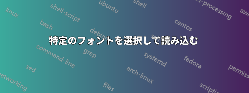 特定のフォントを選択して読み込む