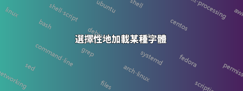 選擇性地加載某種字體