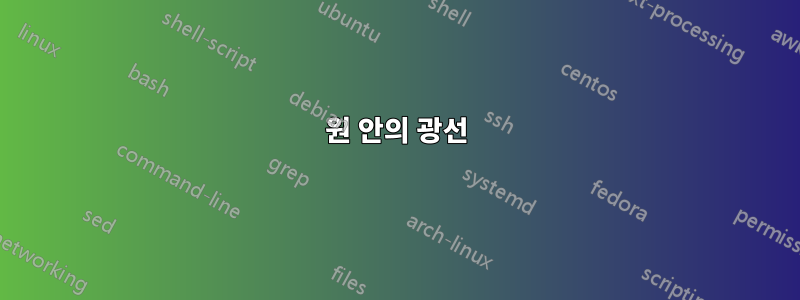 원 안의 광선