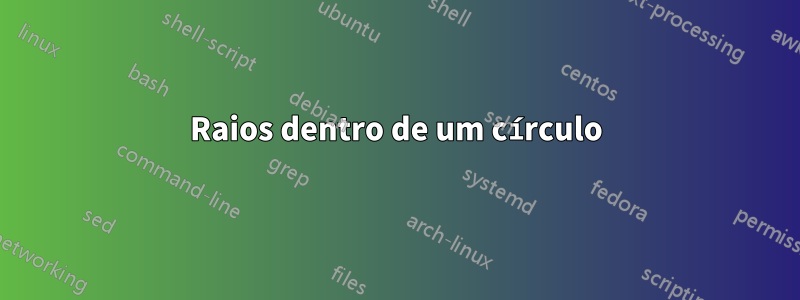 Raios dentro de um círculo