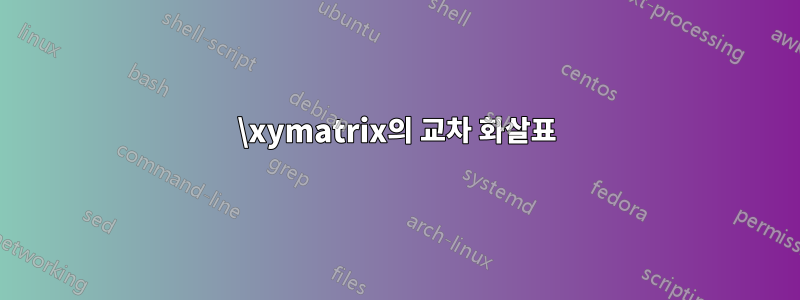 \xymatrix의 교차 화살표