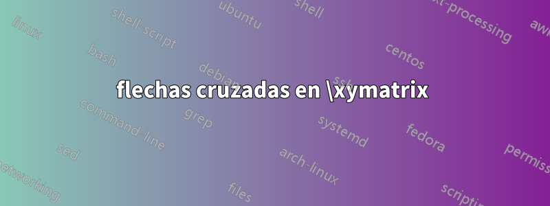 flechas cruzadas en \xymatrix