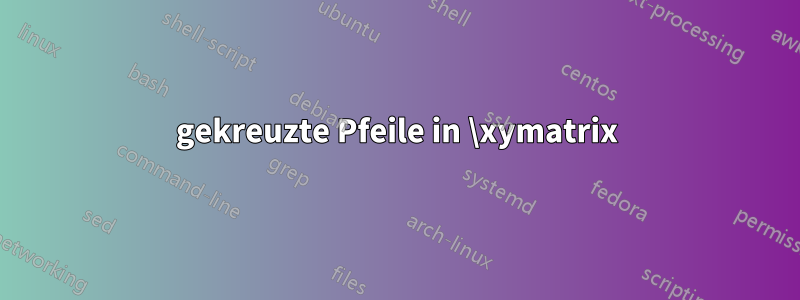 gekreuzte Pfeile in \xymatrix