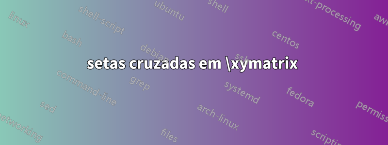 setas cruzadas em \xymatrix
