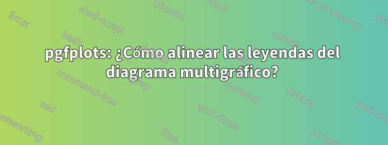 pgfplots: ¿Cómo alinear las leyendas del diagrama multigráfico?