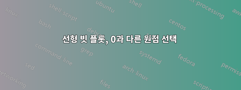 선형 빗 플롯, 0과 다른 원점 선택