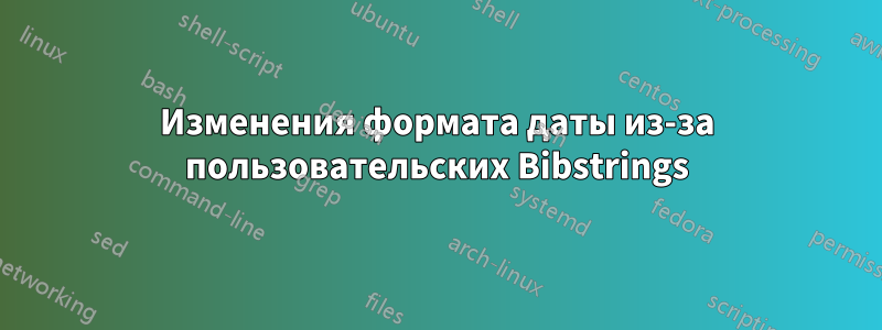 Изменения формата даты из-за пользовательских Bibstrings