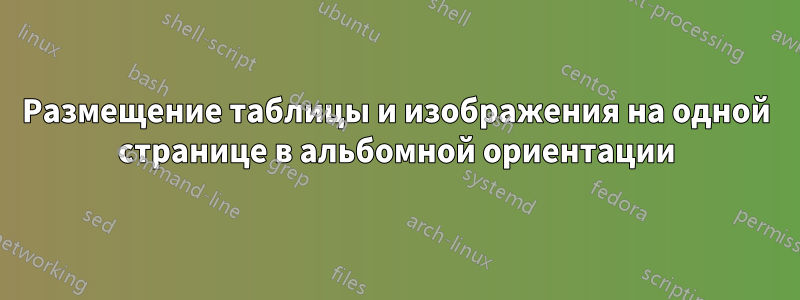 Размещение таблицы и изображения на одной странице в альбомной ориентации