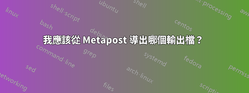 我應該從 Metapost 導出哪個輸出檔？