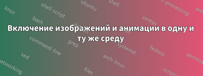 Включение изображений и анимации в одну и ту же среду