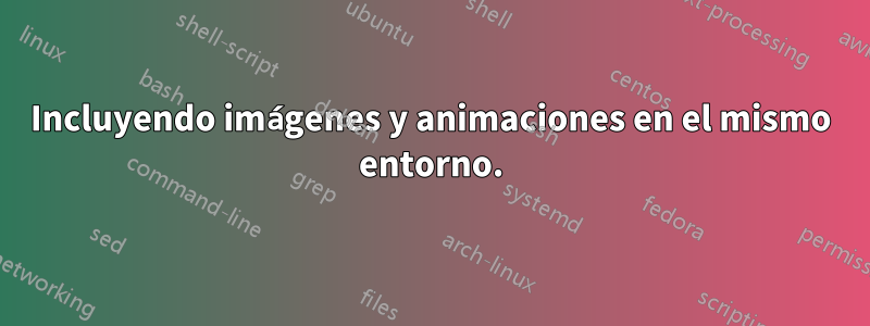 Incluyendo imágenes y animaciones en el mismo entorno.