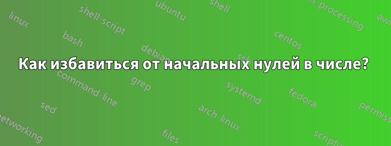 Как избавиться от начальных нулей в числе?