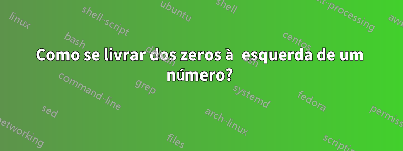 Como se livrar dos zeros à esquerda de um número?