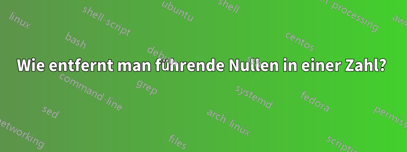 Wie entfernt man führende Nullen in einer Zahl?