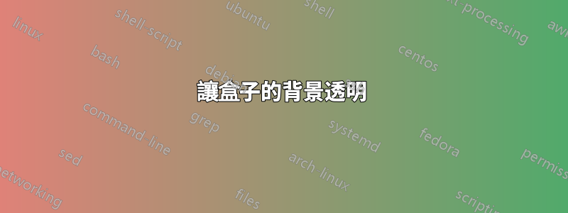 讓盒子的背景透明