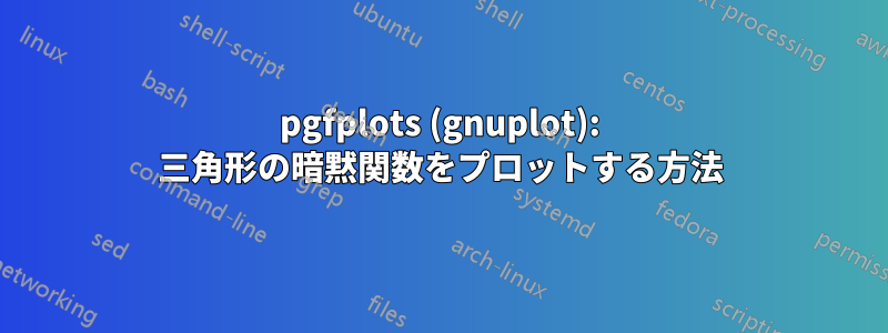 pgfplots (gnuplot): 三角形の暗黙関数をプロットする方法
