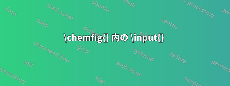 \chemfig{} 内の \input{}