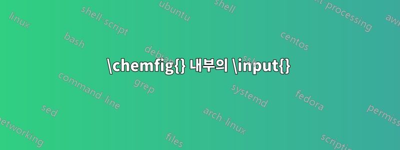 \chemfig{} 내부의 \input{}