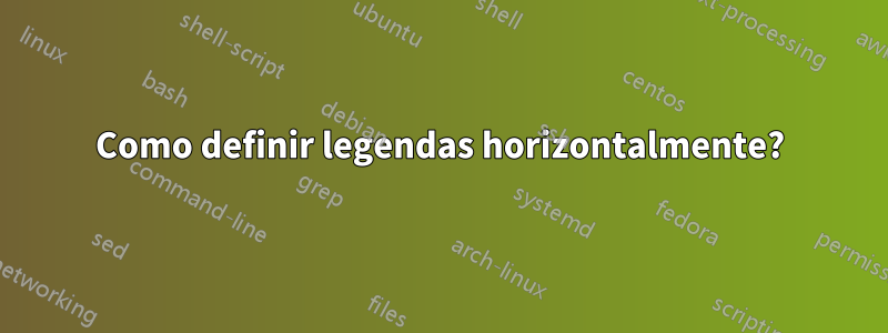 Como definir legendas horizontalmente?