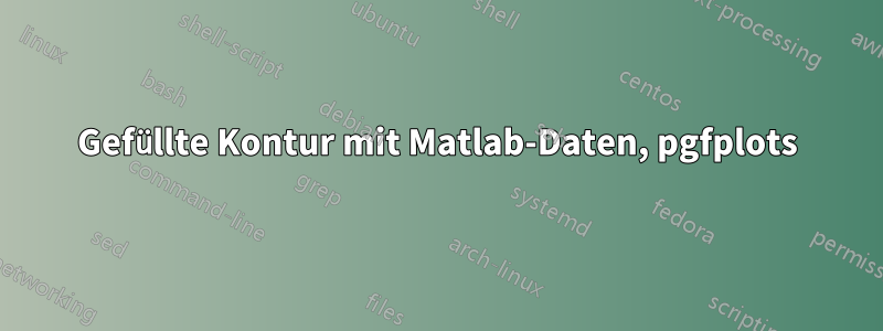Gefüllte Kontur mit Matlab-Daten, pgfplots