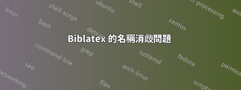 Biblatex 的名稱消歧問題