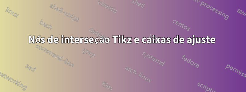 Nós de interseção Tikz e caixas de ajuste