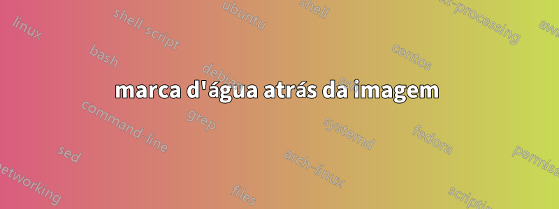 marca d'água atrás da imagem