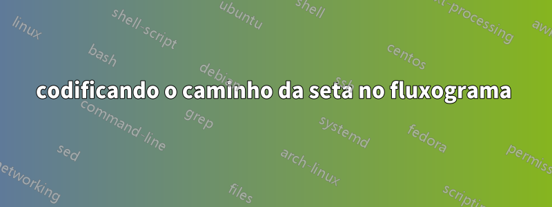 codificando o caminho da seta no fluxograma