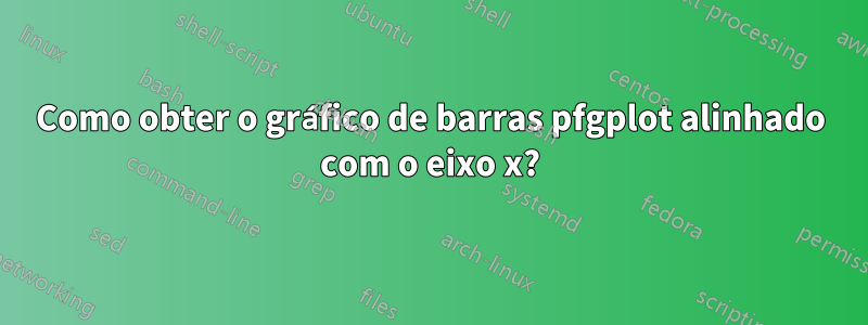 Como obter o gráfico de barras pfgplot alinhado com o eixo x?