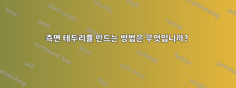 측면 테두리를 만드는 방법은 무엇입니까?