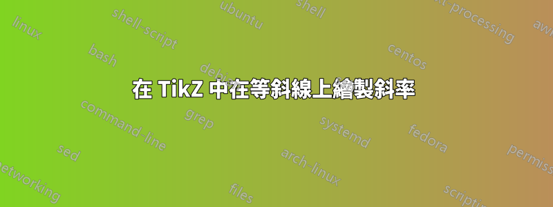 在 TikZ 中在等斜線上繪製斜率