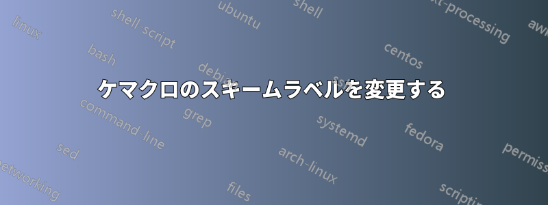 ケマクロのスキームラベルを変更する