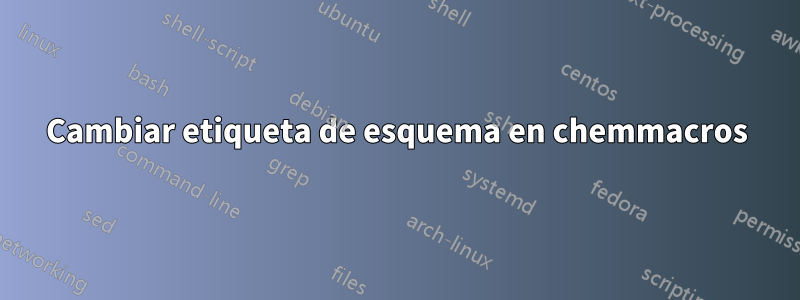 Cambiar etiqueta de esquema en chemmacros