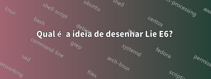 Qual é a ideia de desenhar Lie E6?