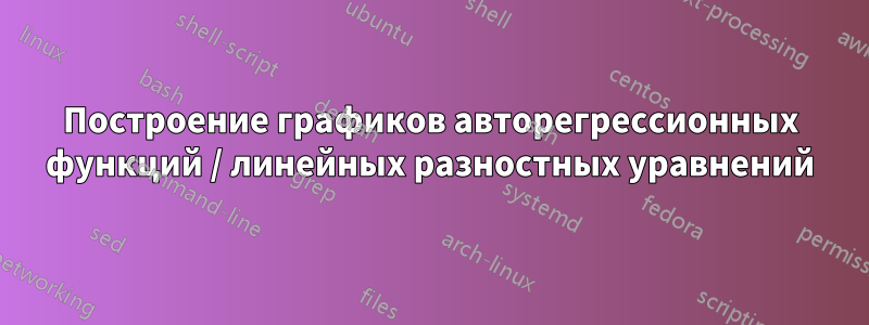 Построение графиков авторегрессионных функций / линейных разностных уравнений