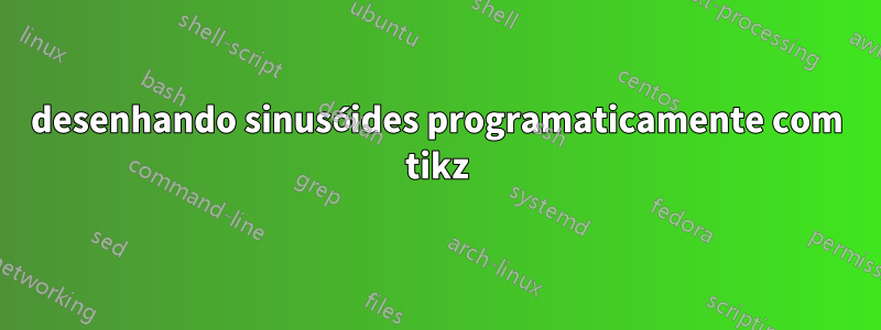 desenhando sinusóides programaticamente com tikz